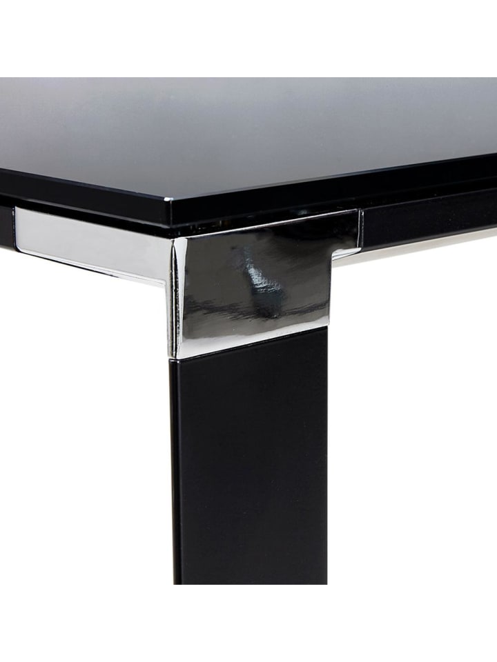 KADIMA DESIGN Schreibtisch Glas 160x80 cm minimalistisch Büro, Arbeitstisch in Schwarz günstig kaufen