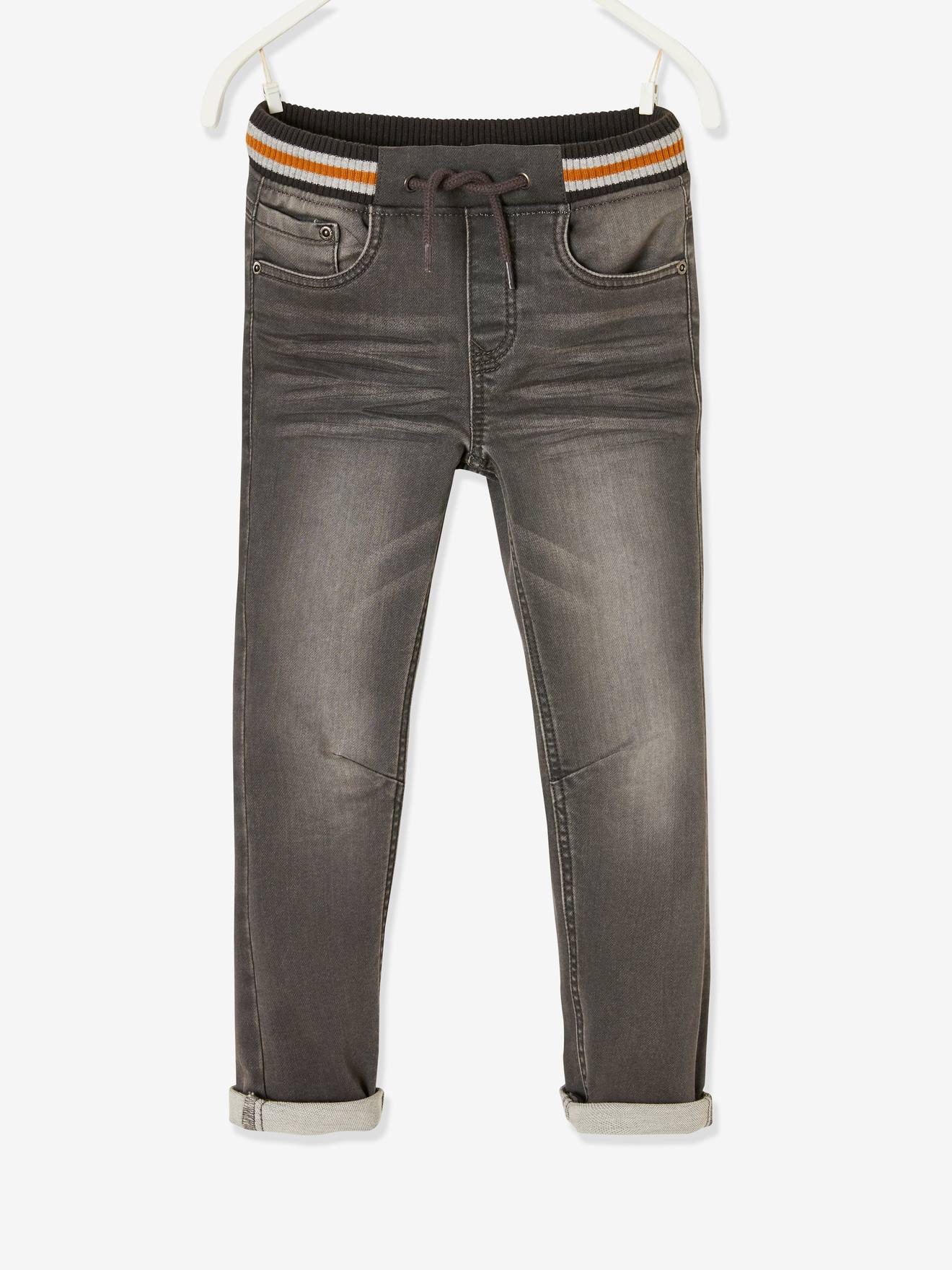Vertbaudet Jungen Sweathose, Denim-Optik Oeko-Tex - schwarz