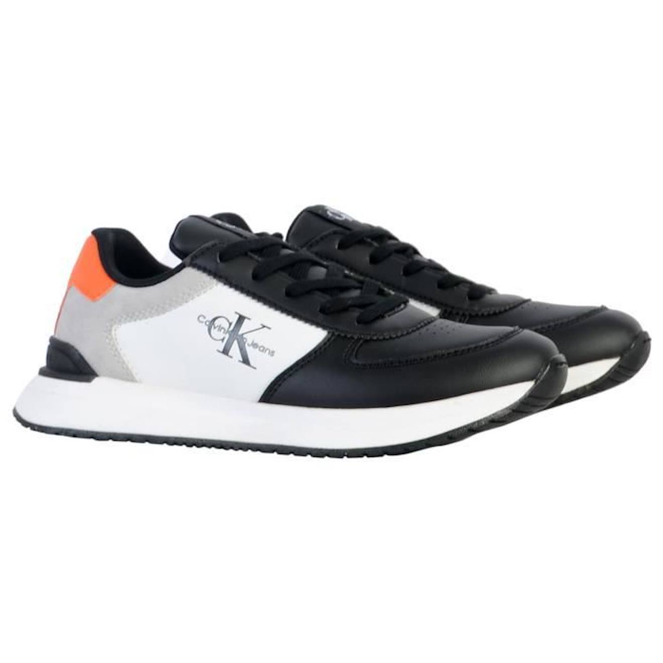 Basket à Lacets Calvin Klein Jeans Juniors Low Cut Lace-Up blanc