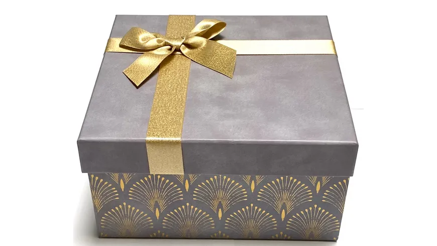 Kartonage mit Schleife Glitter 22x11x3cm