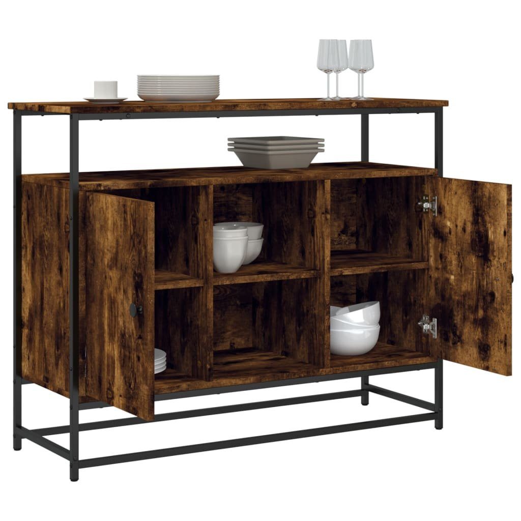 vidaXL Sideboard Sideboard Räuchereiche 100x35x80 cm Holzwerkstoff (1 St)