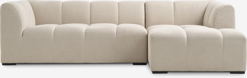 Sofá ALLESE com chaise-longue ALLESE, à direita, tecido bege