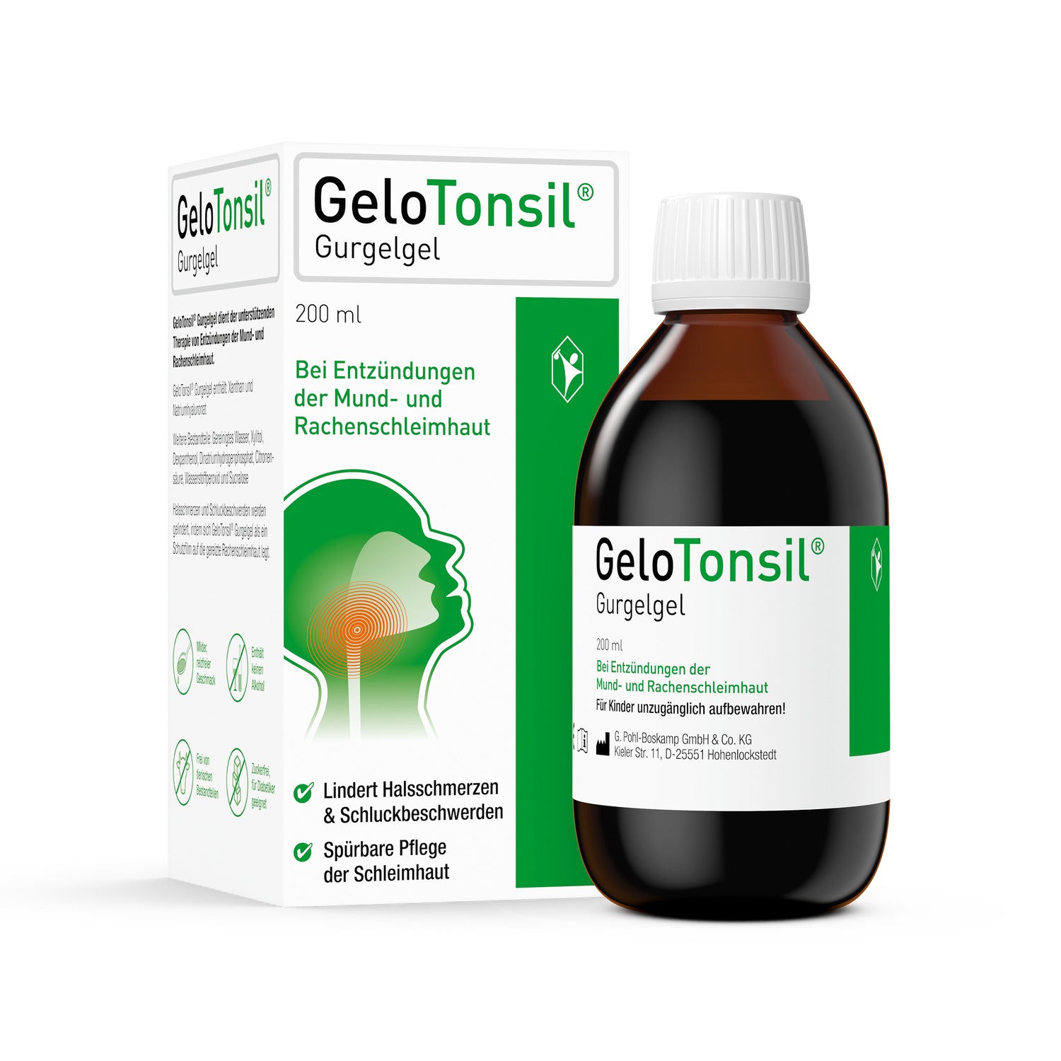 GELOTONSIL Gurgelgel lindert Halsschmerzen & Schluckbeschwerden