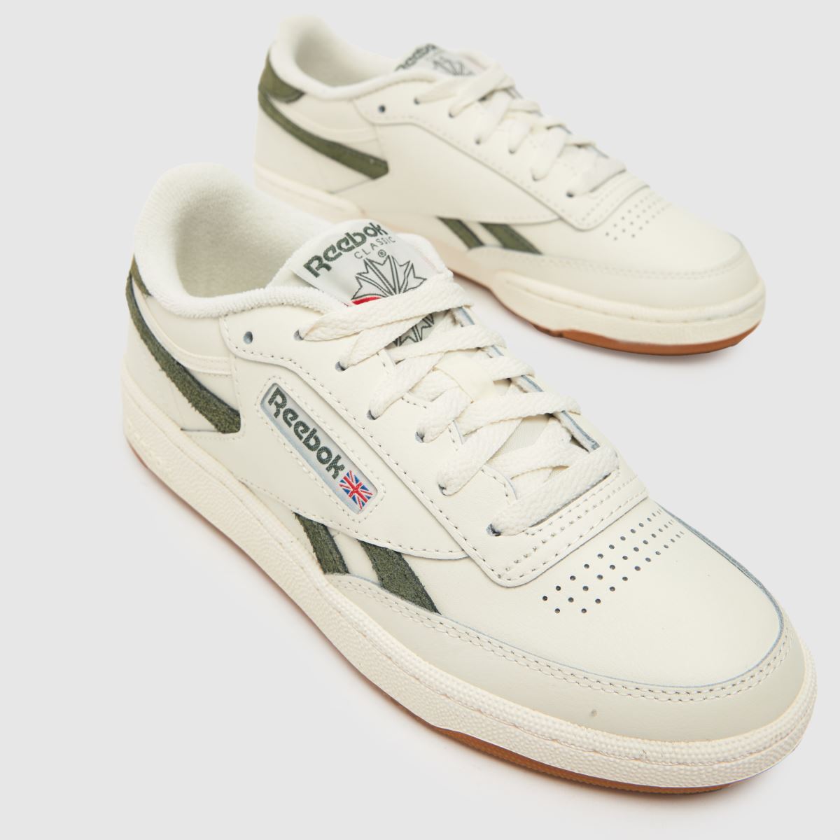Reebok Club C Revenge – Vita och gröna träningsskor