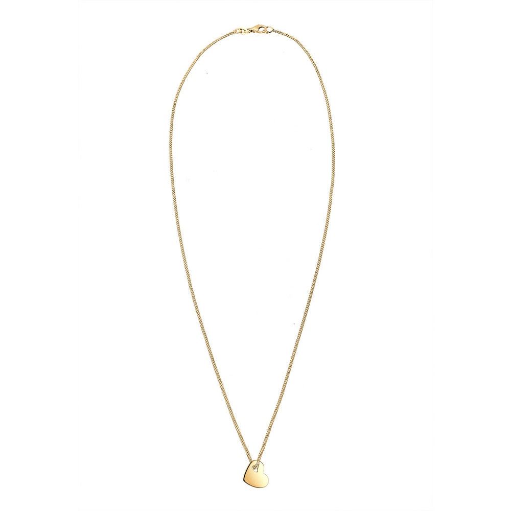 Elli Elli Collier Femme Coeur  Découpé - (925/1000) Argent Bijoux