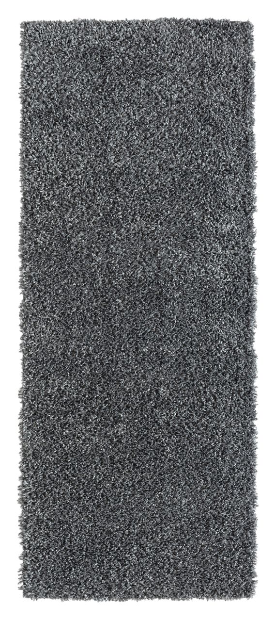 MyFlair Teppich Elodie, 80cm x 200cm, Farbe Dunkelgrau, rechteckig, Florhöhe 37mm