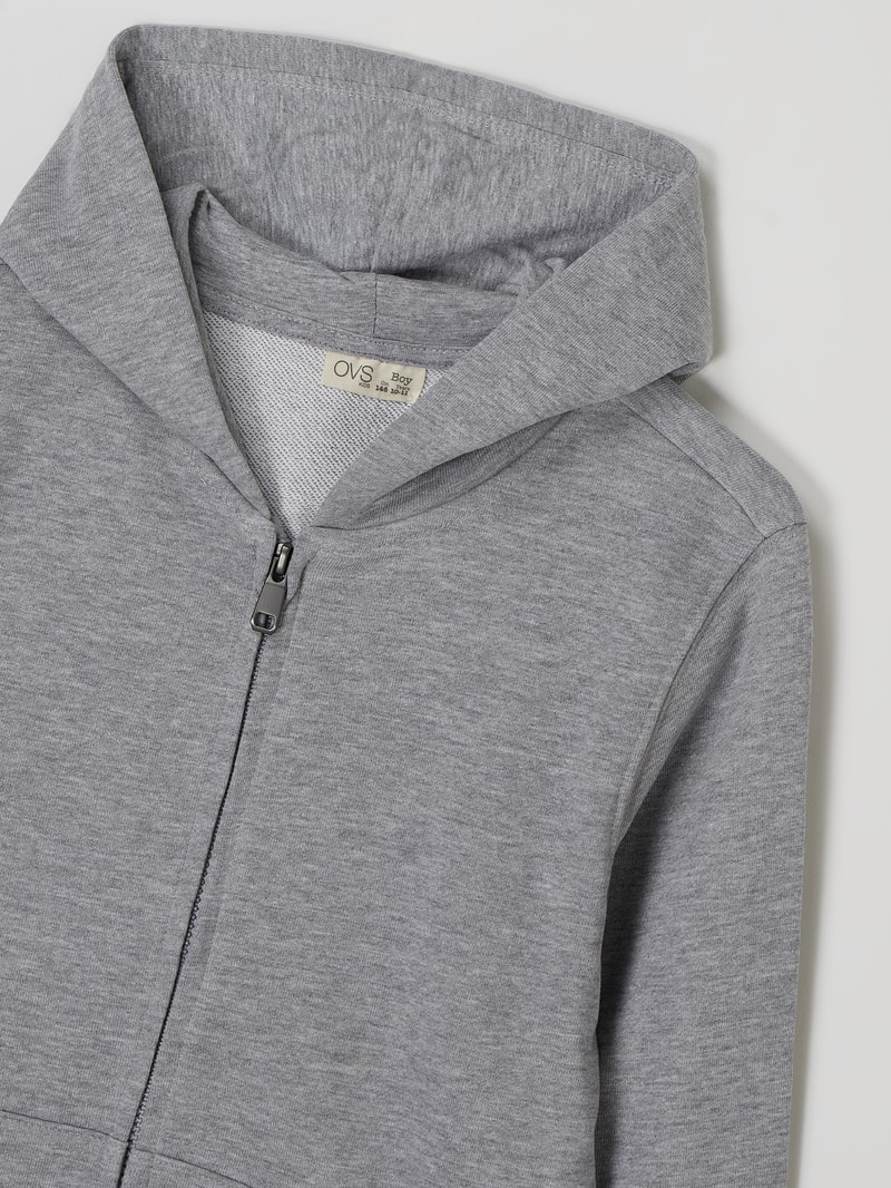 Sweatjacke mit Kapuze in purple