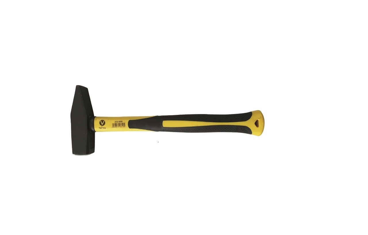 Vago-Tools Schlosserhammer Fiberglasstiel 1000 g Schlosser Hammer Stielschutz
