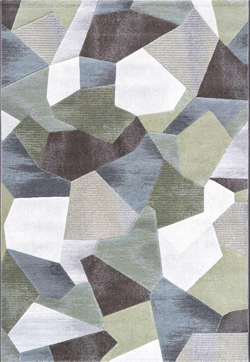 Webteppich Exellenza Türkis-Grün-Hellgrau 120 x 170 cm