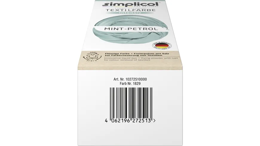 simplicol Textilfarbe Intensiv Mint-Petrol 150 ml