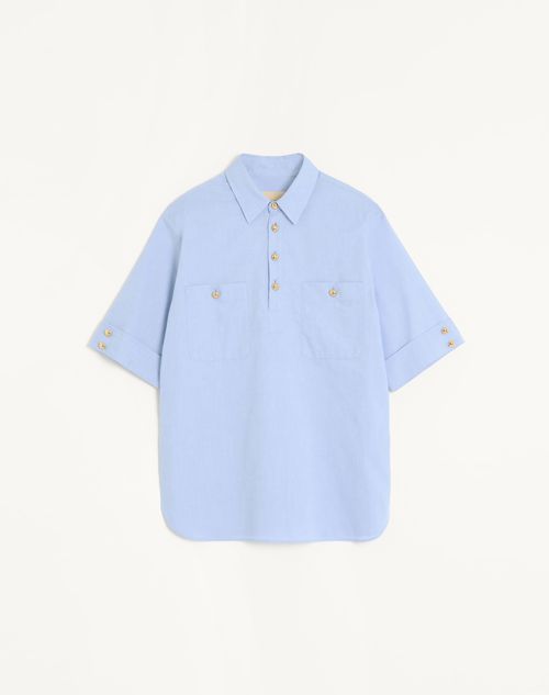 Polo de algodão Oxford