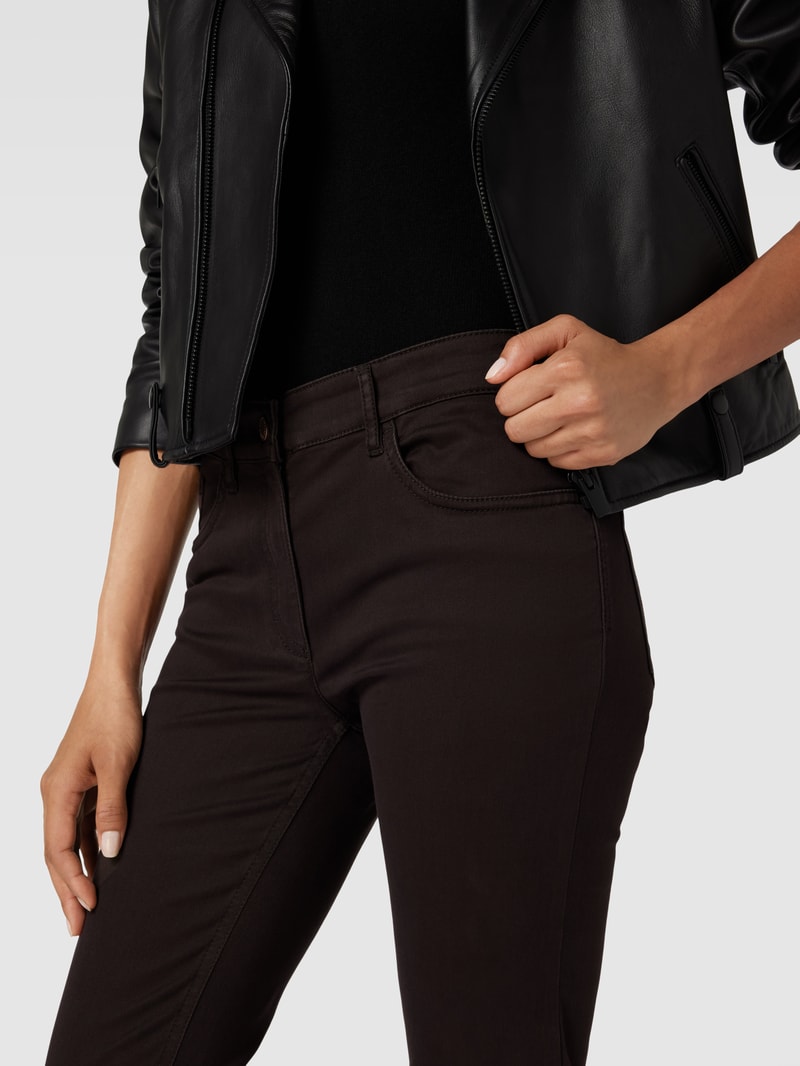 Jeans im 5-Pocket-Design Modell 'CORA' in dunkelbraun