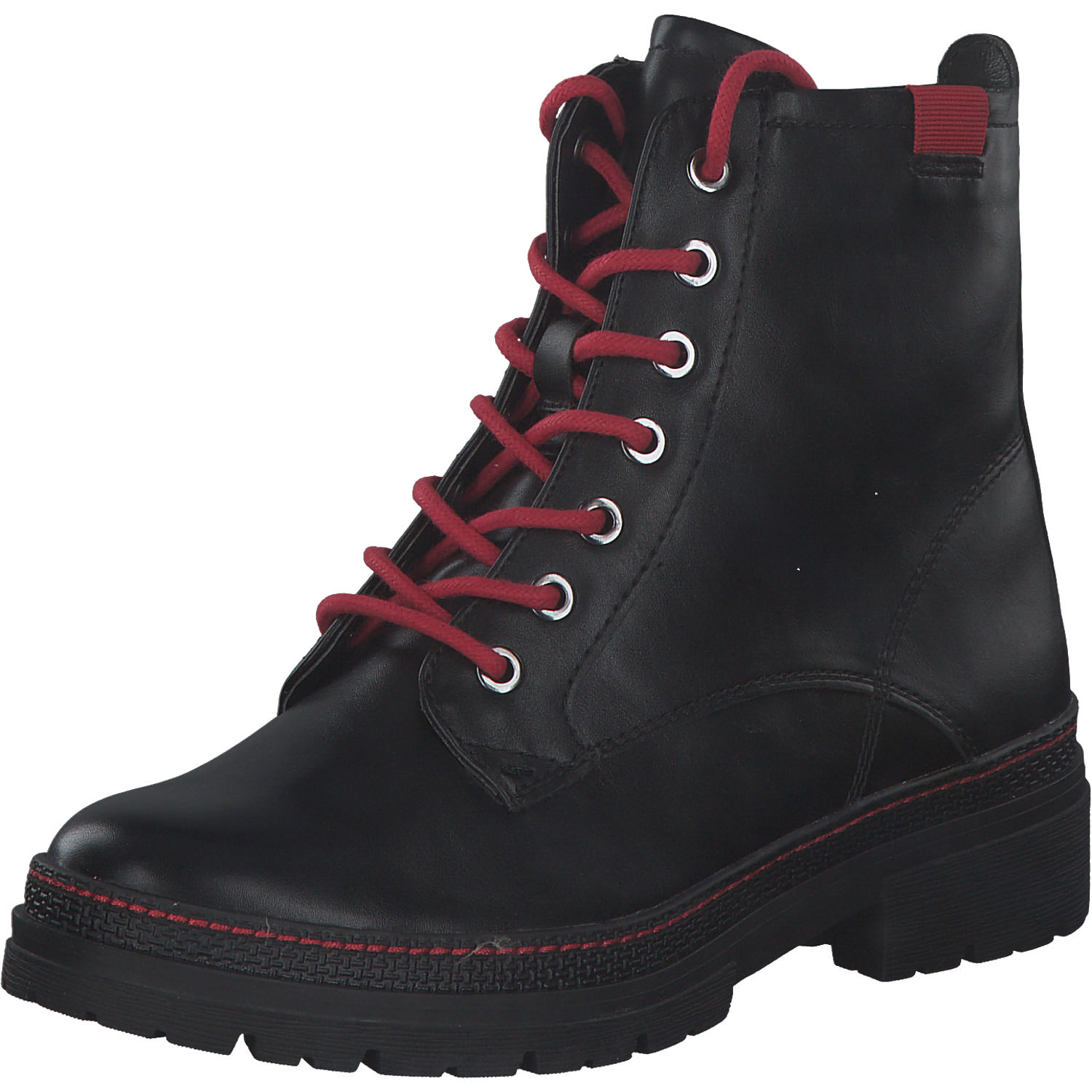 Jana Shoes 25222, Winterstiefel, Damen, black/red