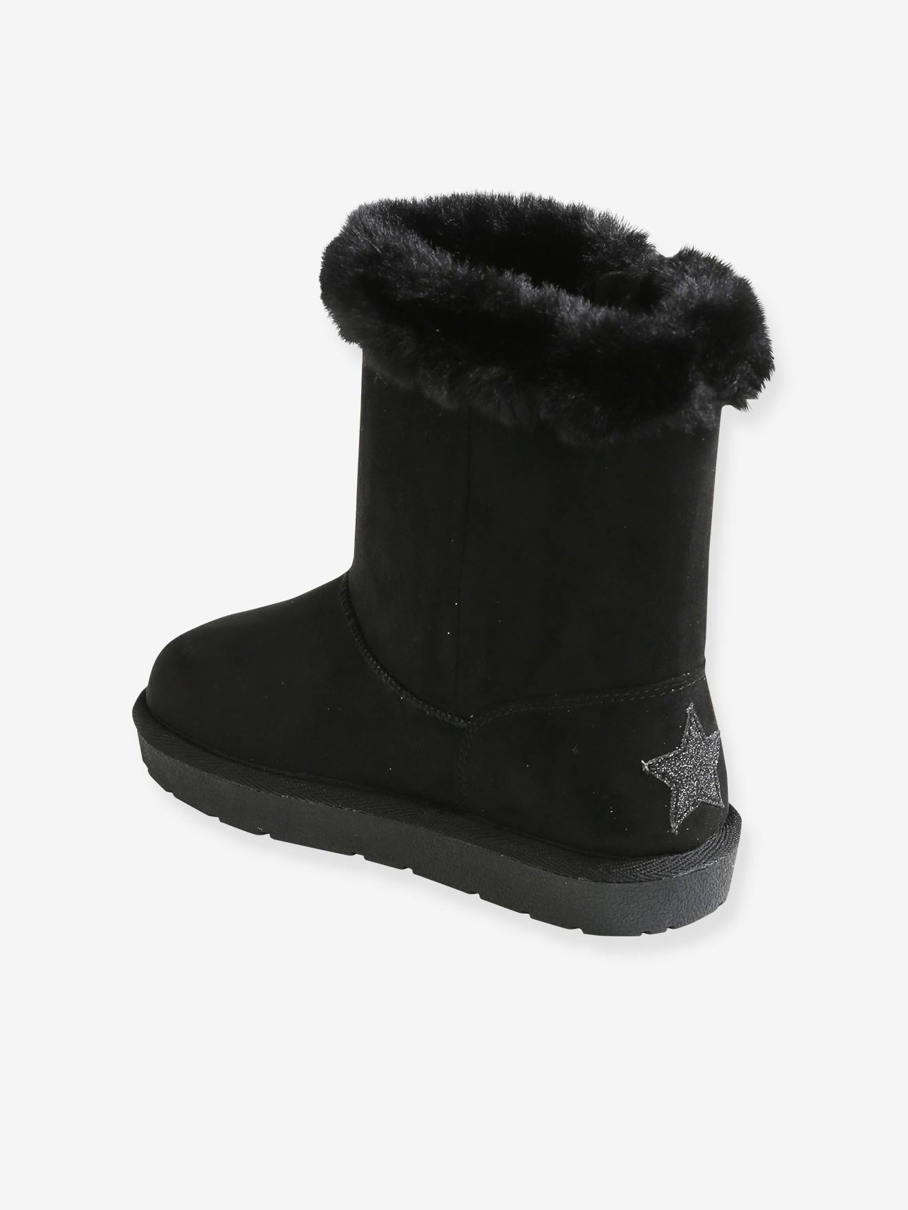 Bottes fourrées fille noir