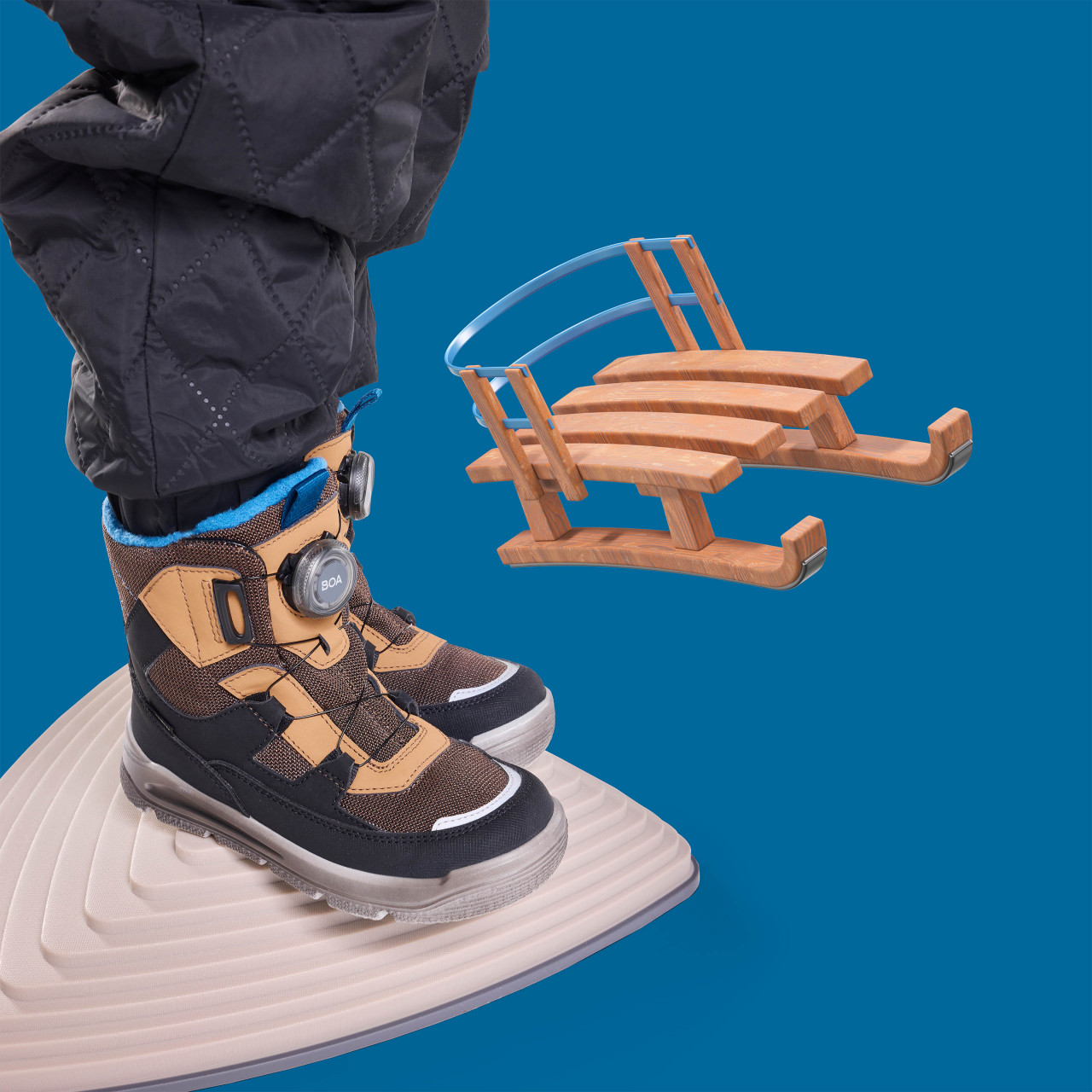 MARS - Braun/Blau Boots mit BOA® Drehverschluss