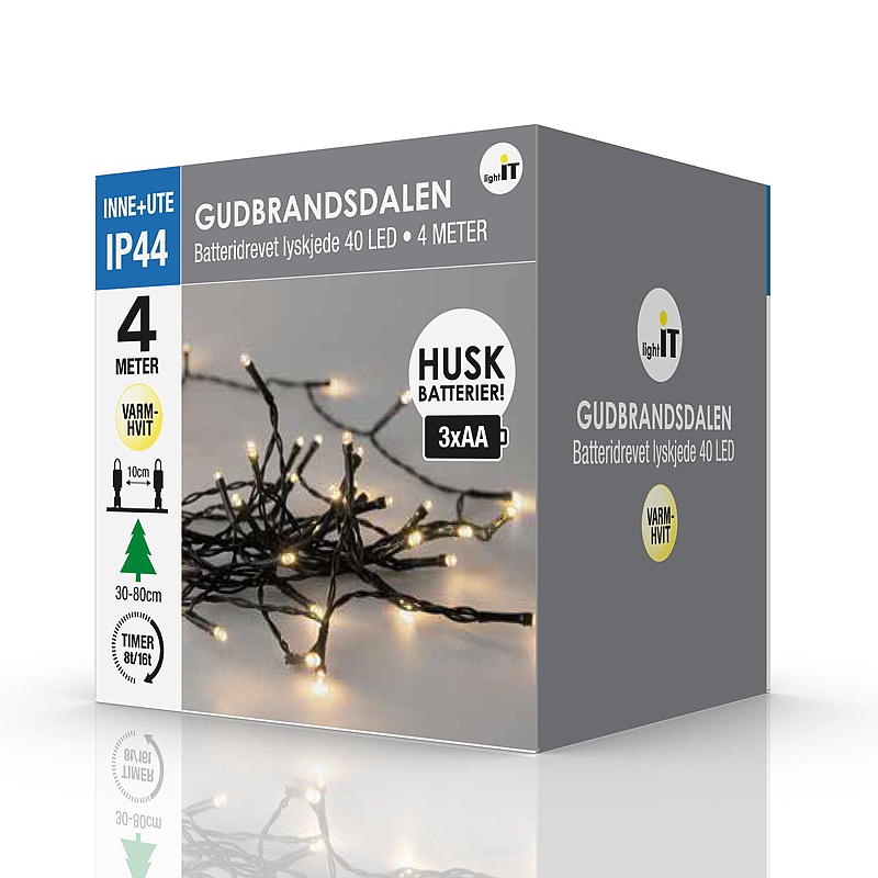 Light IT Lyslenke 40 LED Varmhvit, Gudbrandsdalen