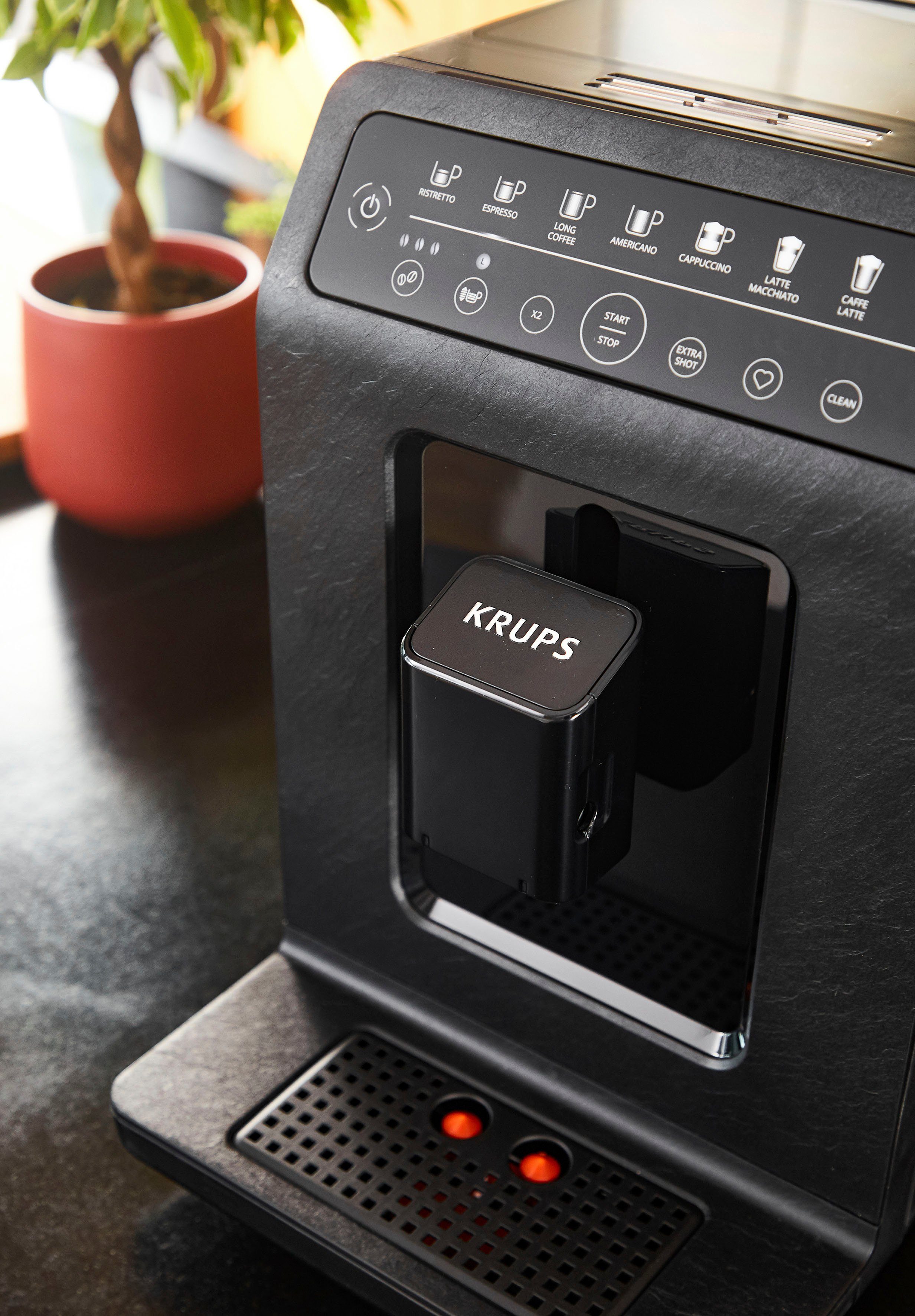 Krups Kaffeevollautomat EA897B Evidence ECOdesign, aus 62%* recyceltem Kunststoff, bis zu 90% recycelbar, inkl. Emsa Travel Mug im Wert von UVP 25,99