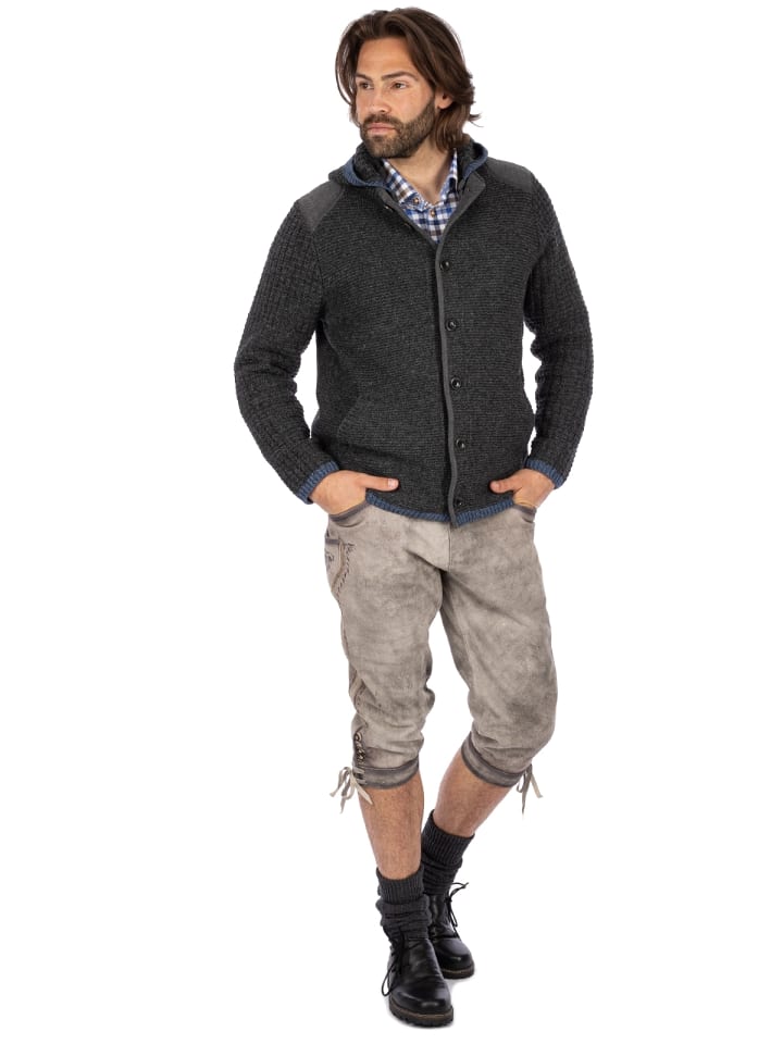 Spieth & Wensky Strickjacke NABOR in dunkelgrau günstig kaufen