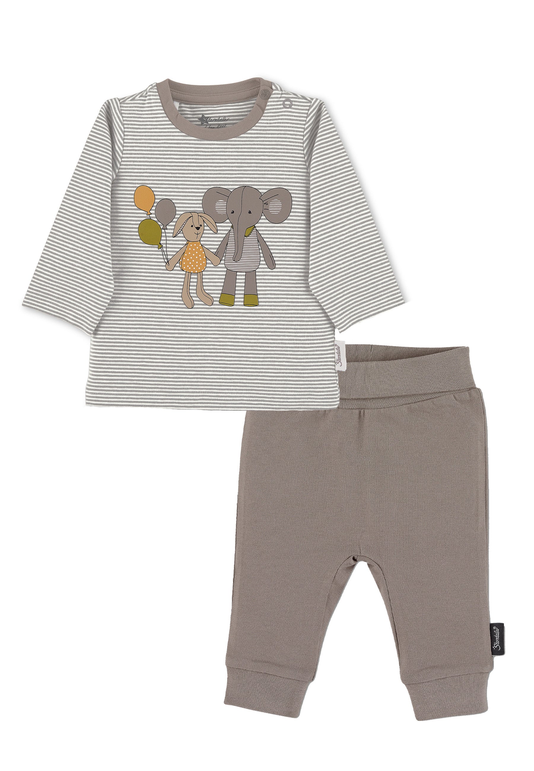 Baby-Set Langarm-Shirt u. Hose Design Elefant Eddy