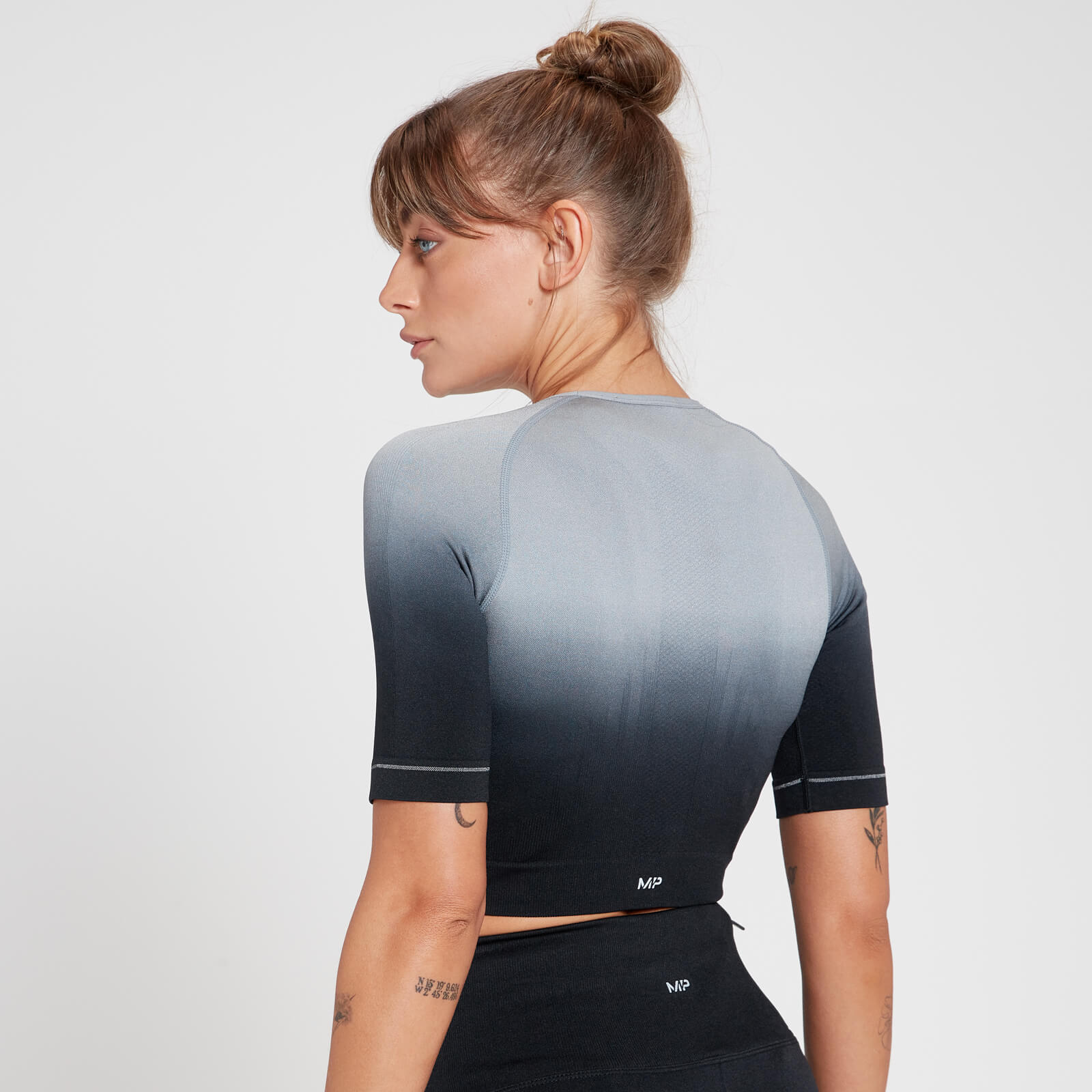 Crop top sans coutures MP Velocity Ultra pour femmes – Noir