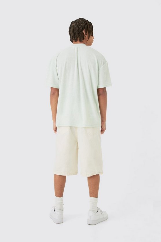 Oversize Frottee Homme T-Shirt