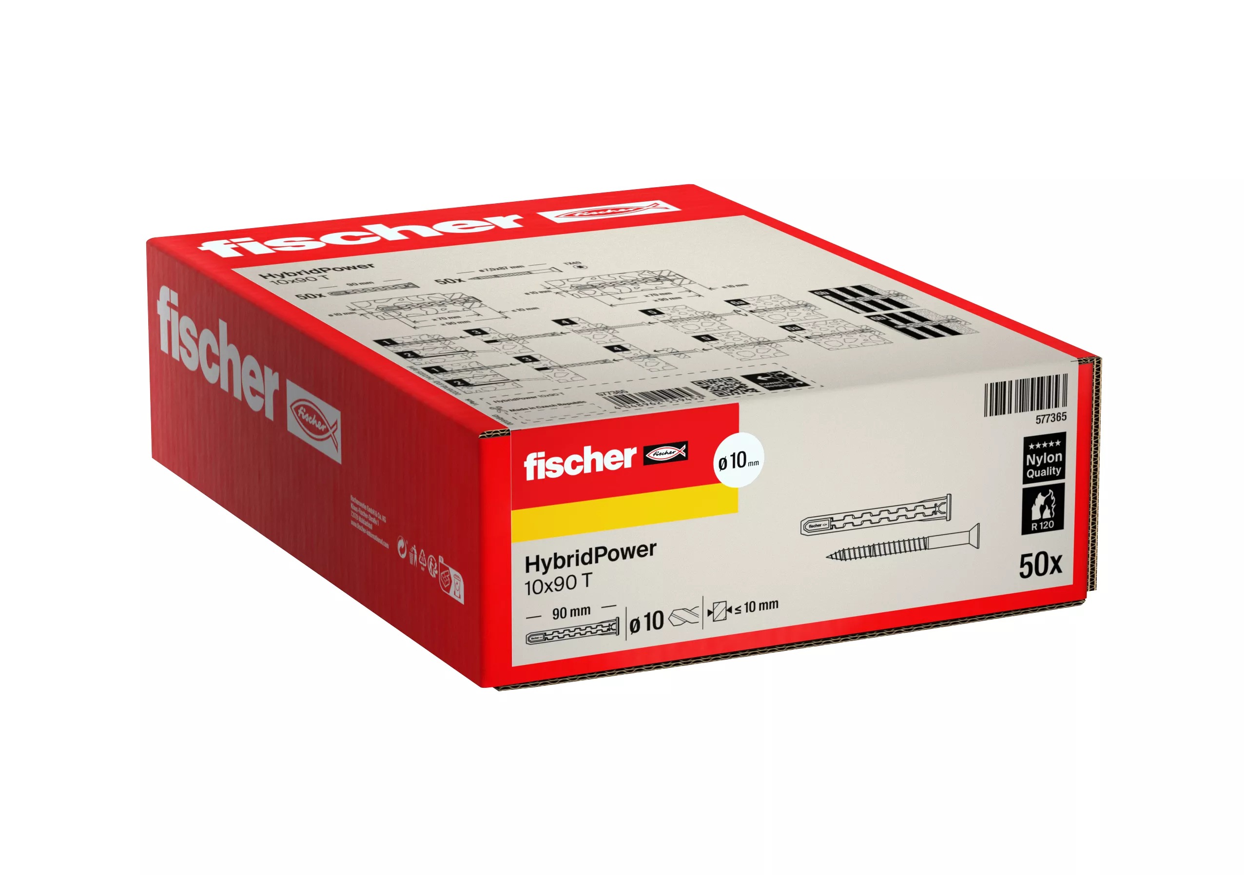 Fischer 577365 HybridPower Stecker 10x90 T 50ST