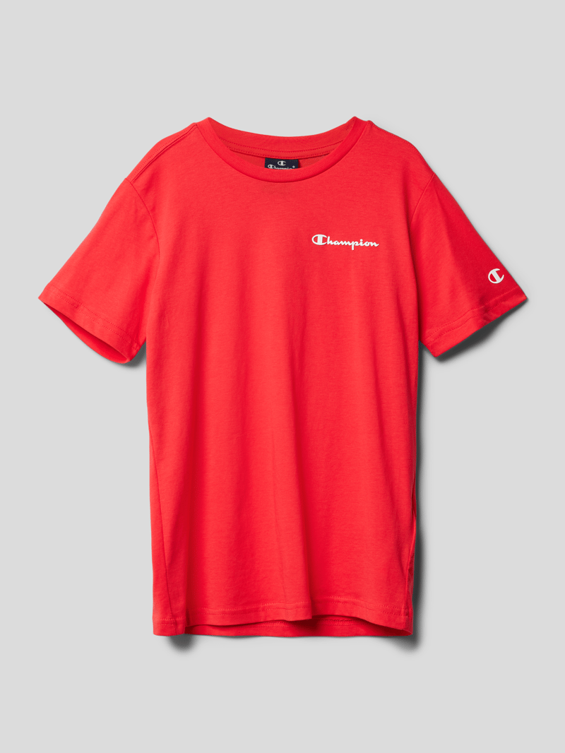 T-Shirt mit Logo-Print in rot