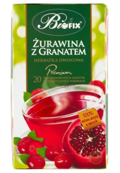 „Bifix Premium“ arbata, spanguolių ir granatų skonio