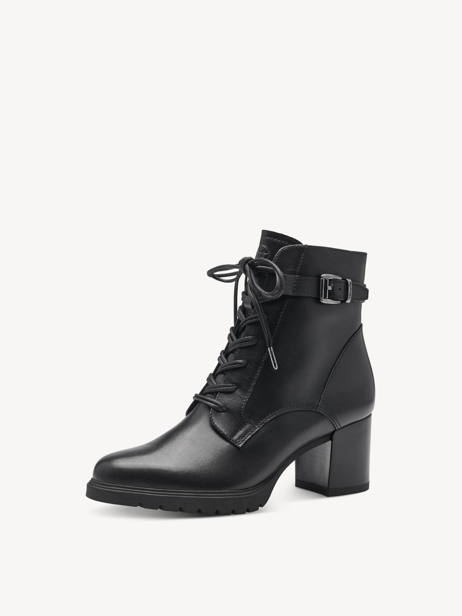 Bottine en cuir - noir