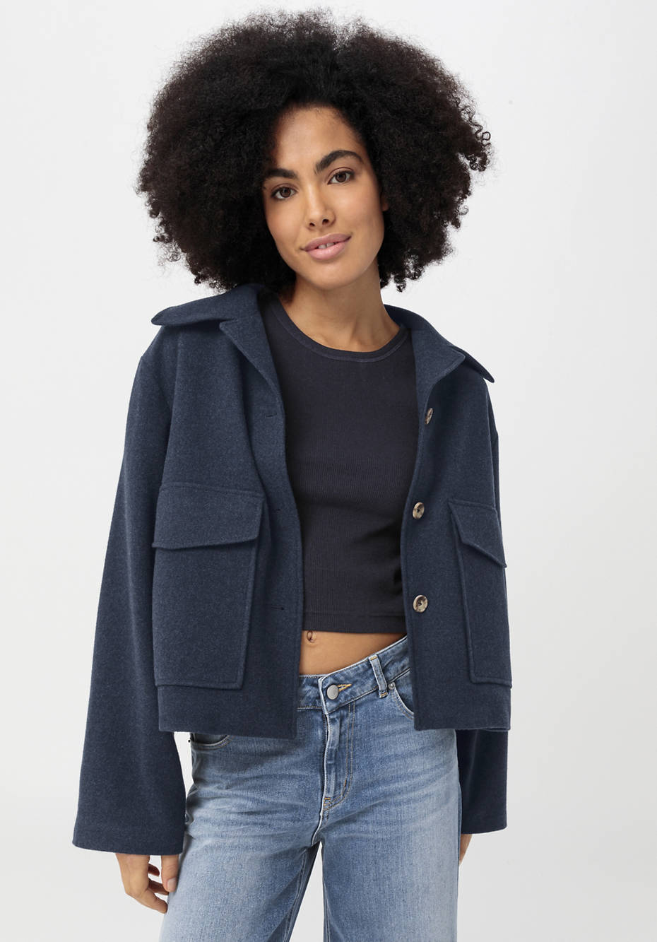 Jacke BetterRecycling aus reiner Schurwolle