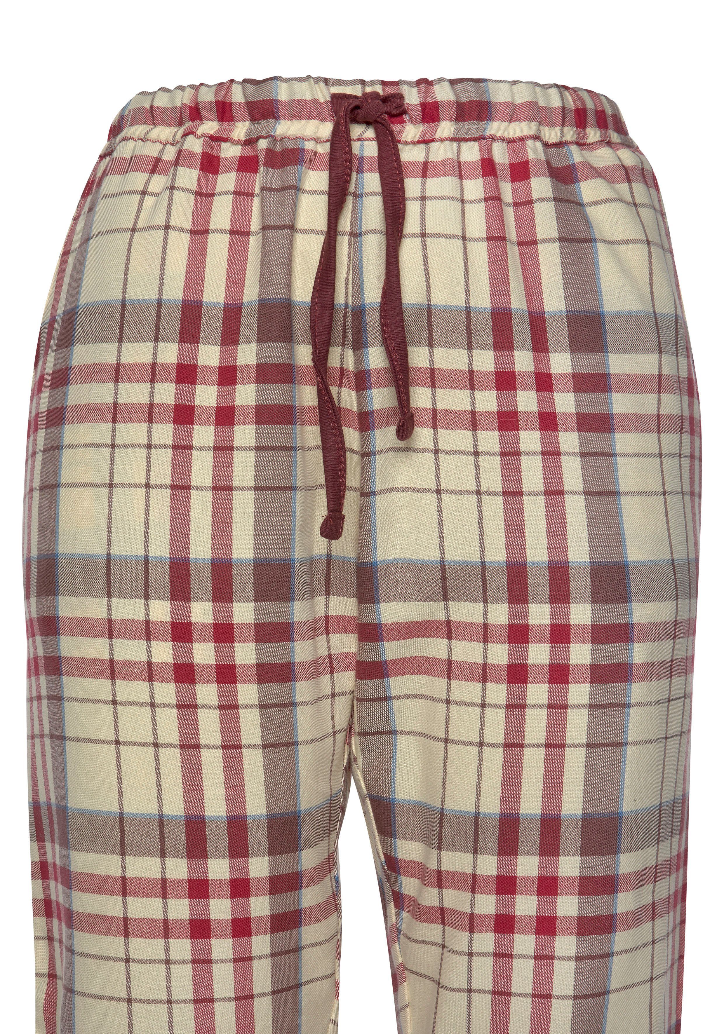 H.I.S Pyjama (Set, 2 tlg) aus Flanell mit Allover-Karomuster