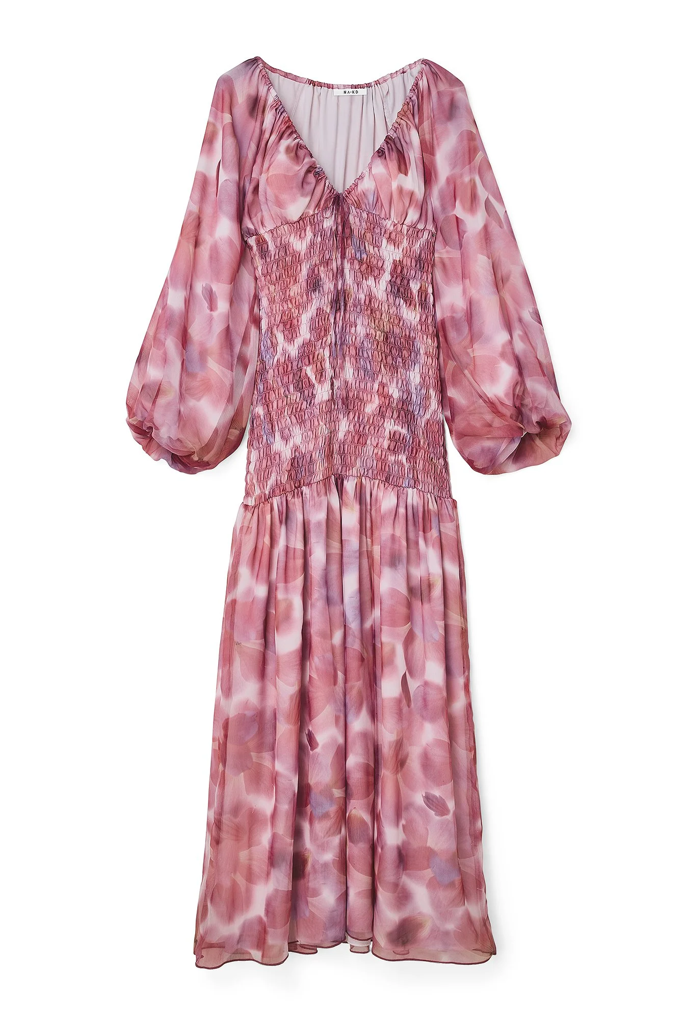 Gathered Body Detail Maxi Dress