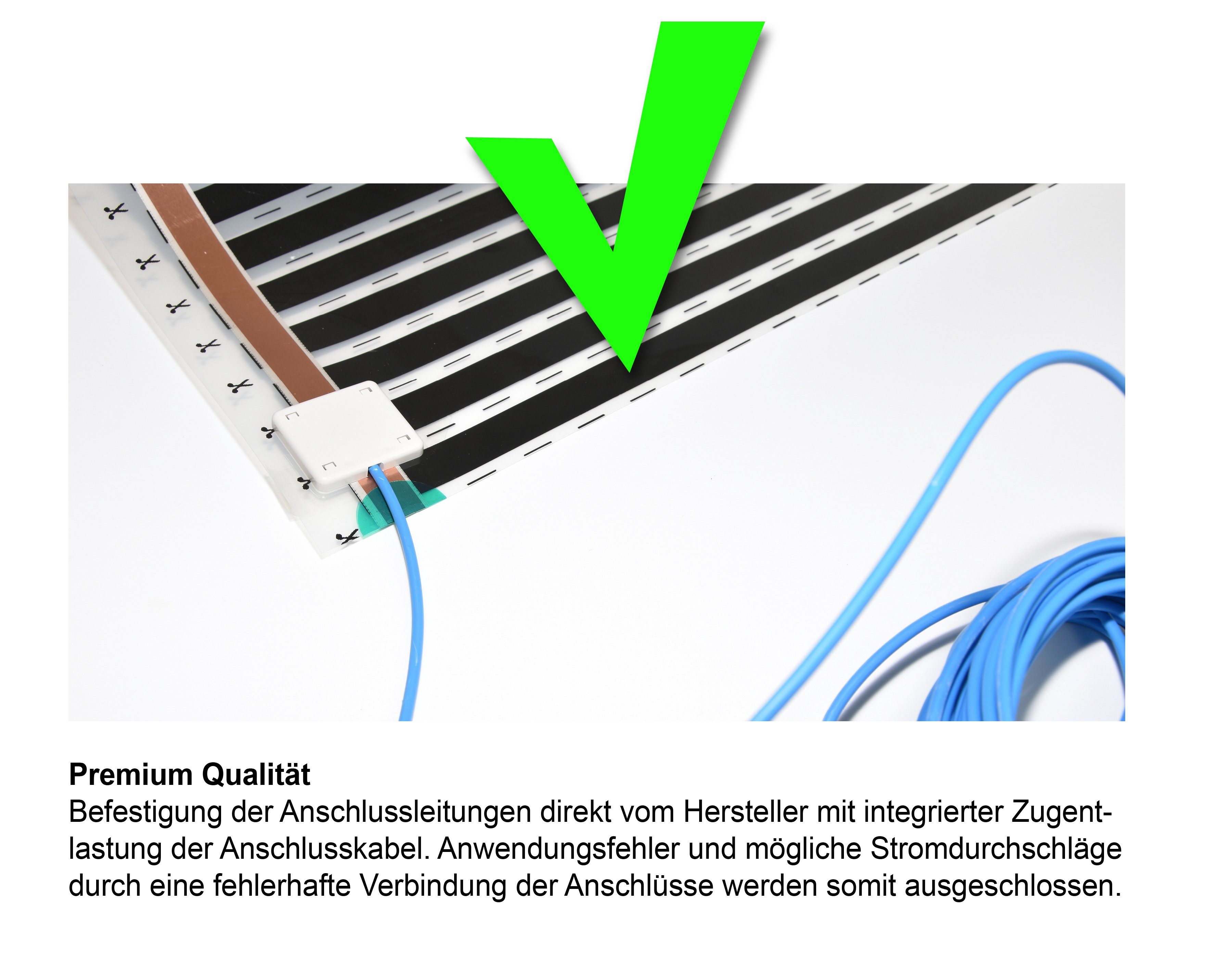 PEROBE Fußbodenheizung Elektrische Fußbodentemperierungsfolie, Heizfolie 230 Volt