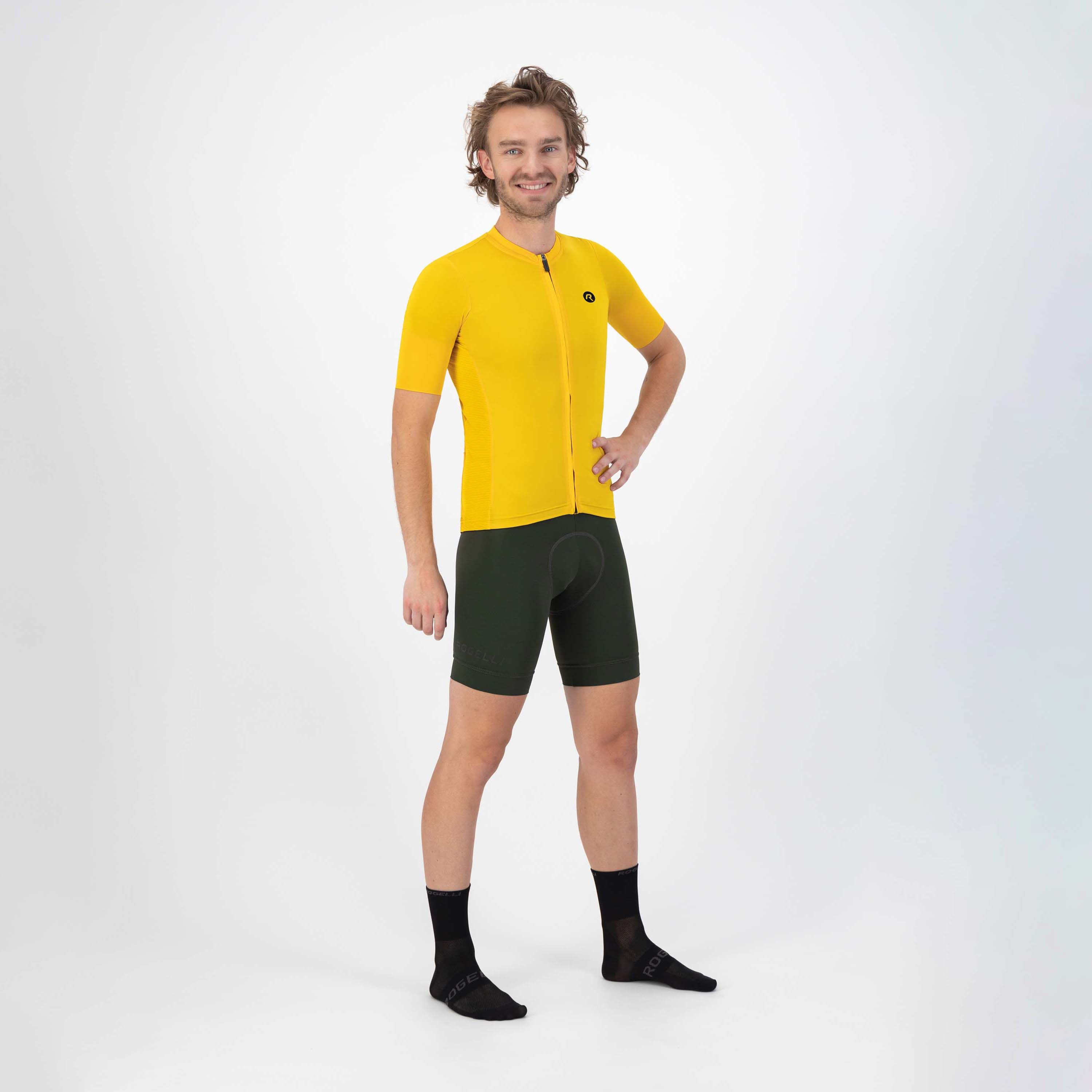 Rogelli Distance Gelb Herren Radtrikot Kurzarm