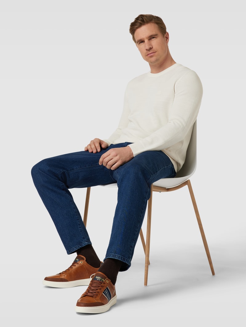Sneaker aus Leder Modell 'LACENO UOMO' in cognac