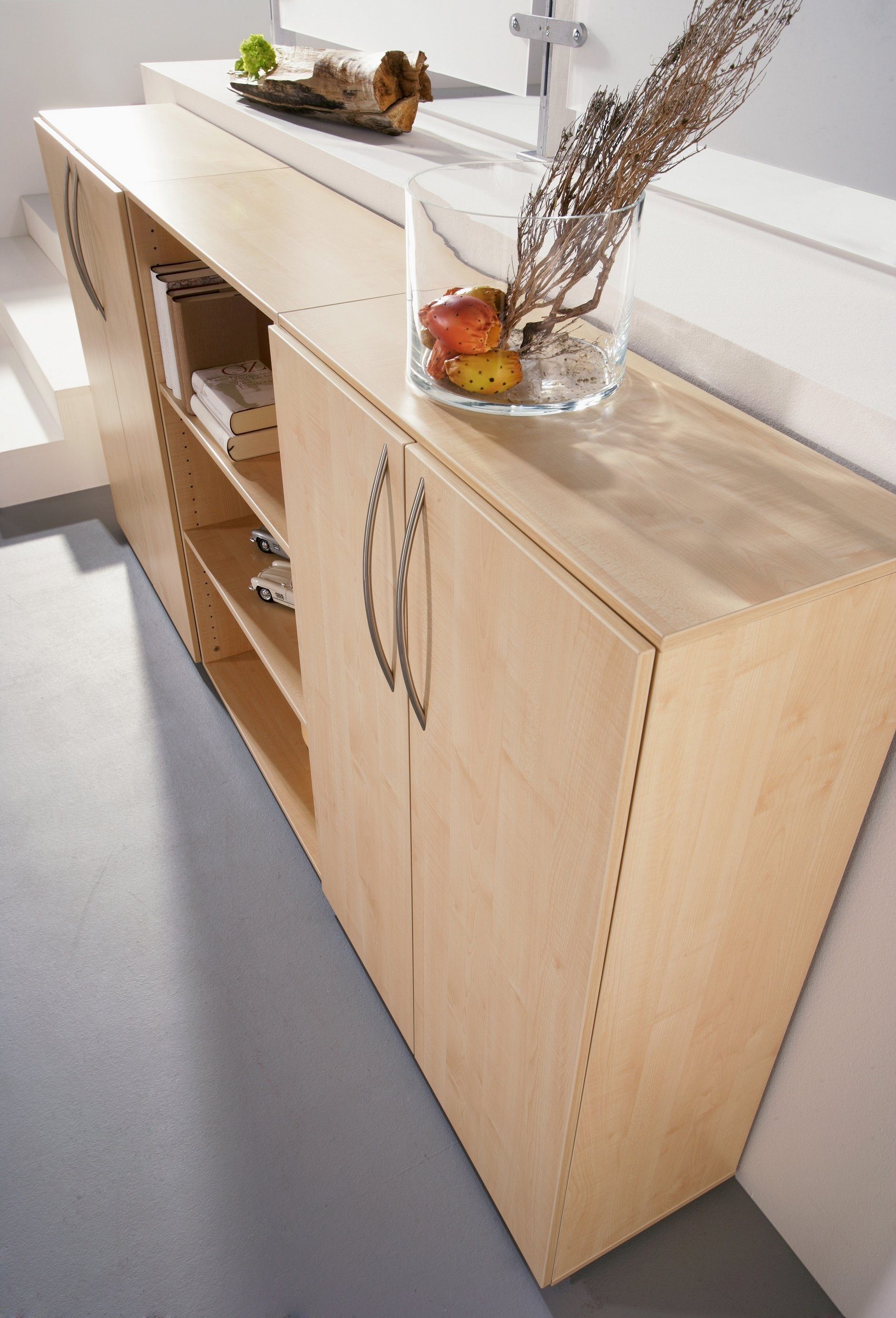 bümö Aktenregal basic Aktenregal - 3 Ordnerhöhen, Dekor: Graphit