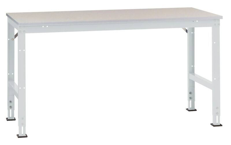 Manuflex Arbeitstisch Universal Stationär Standard Kunststoff, Stahl Lichtgrau 1.000 x 600 mm
