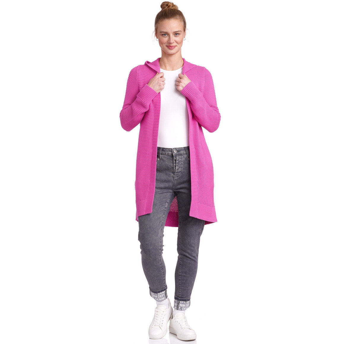 Damen Strickjacke mit Kapuze