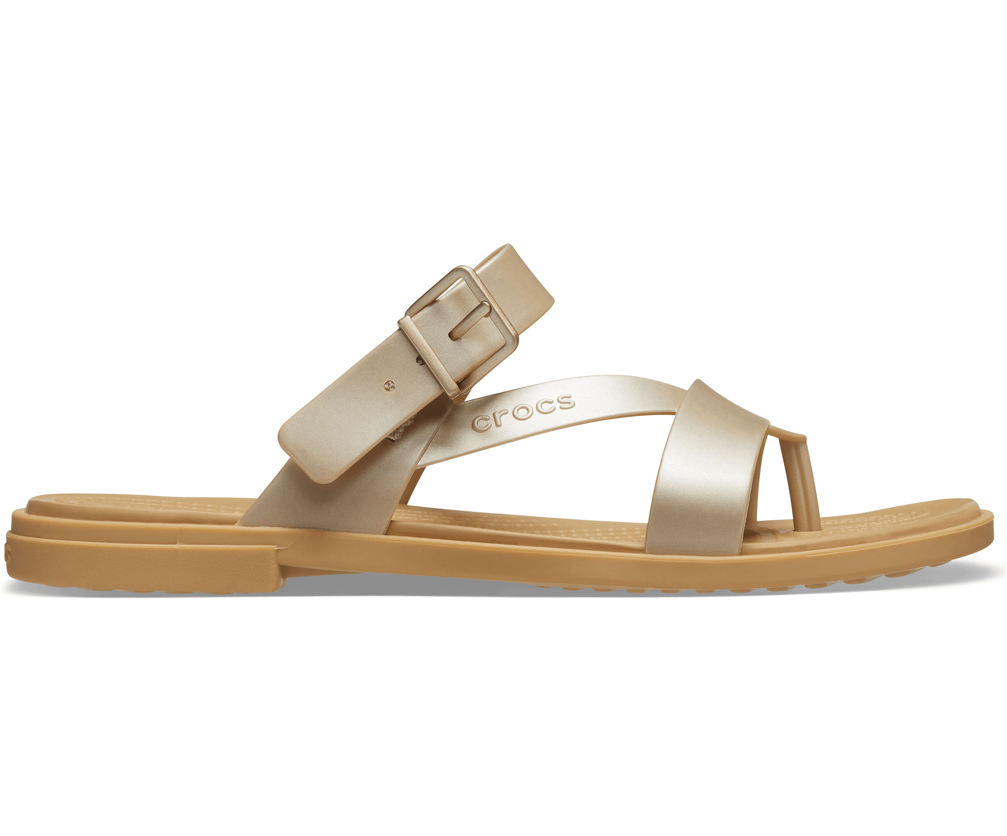 Women's Crocs Tulum Metallic Toe Post Sandal