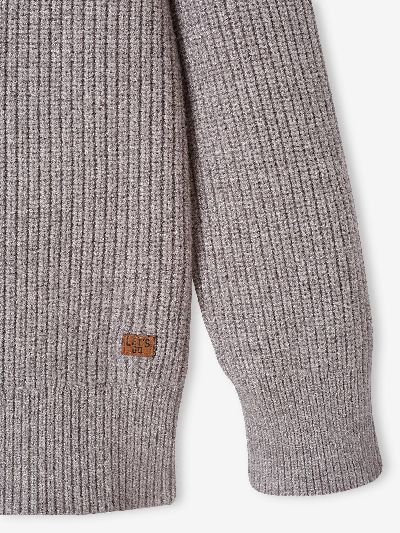Gilet garçon en maille perlée marine