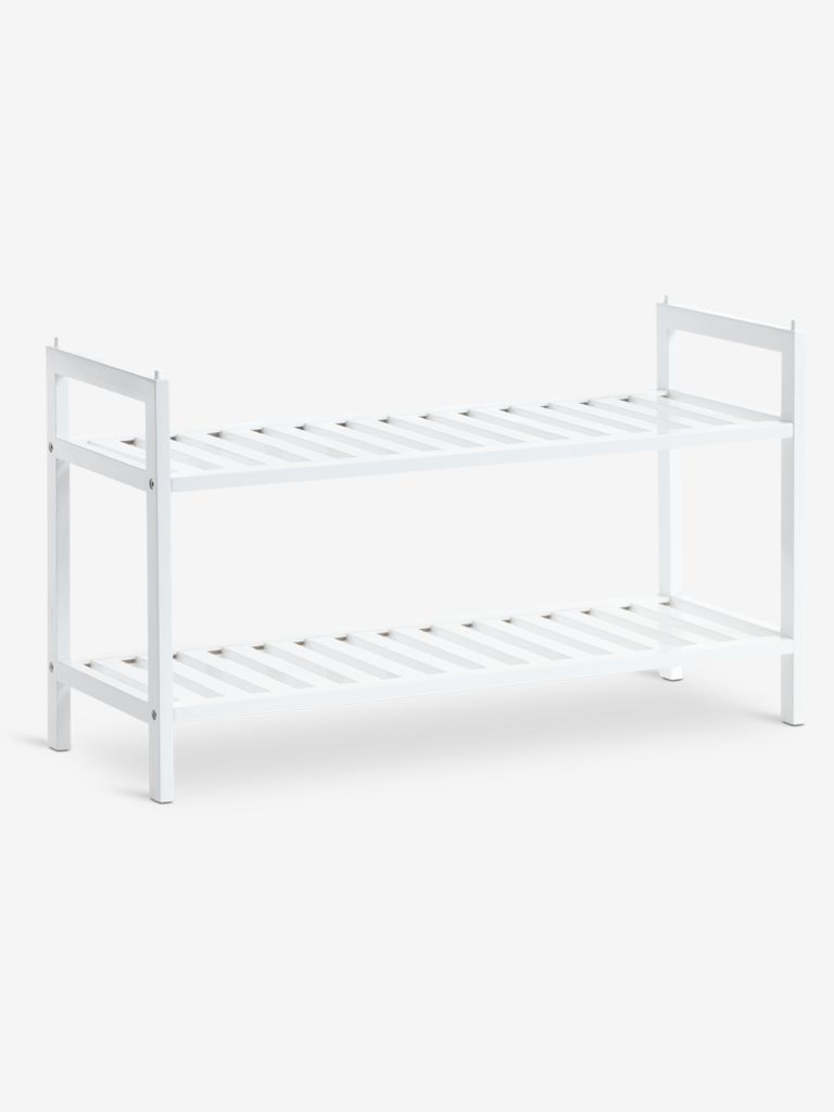 UGGERBY UGGERBY 2-Shelf Shoe Rack, White