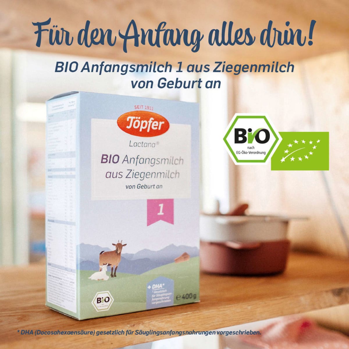 Anfangsmilch aus Ziegenmilch 1 von Geburt an, 400 g