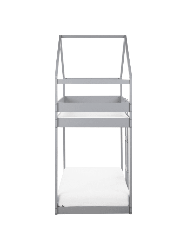 Beliani Hochbett LABATUT in Grau - (W) 92 x (H) 230 x (L) 206 cm günstig kaufen onesize