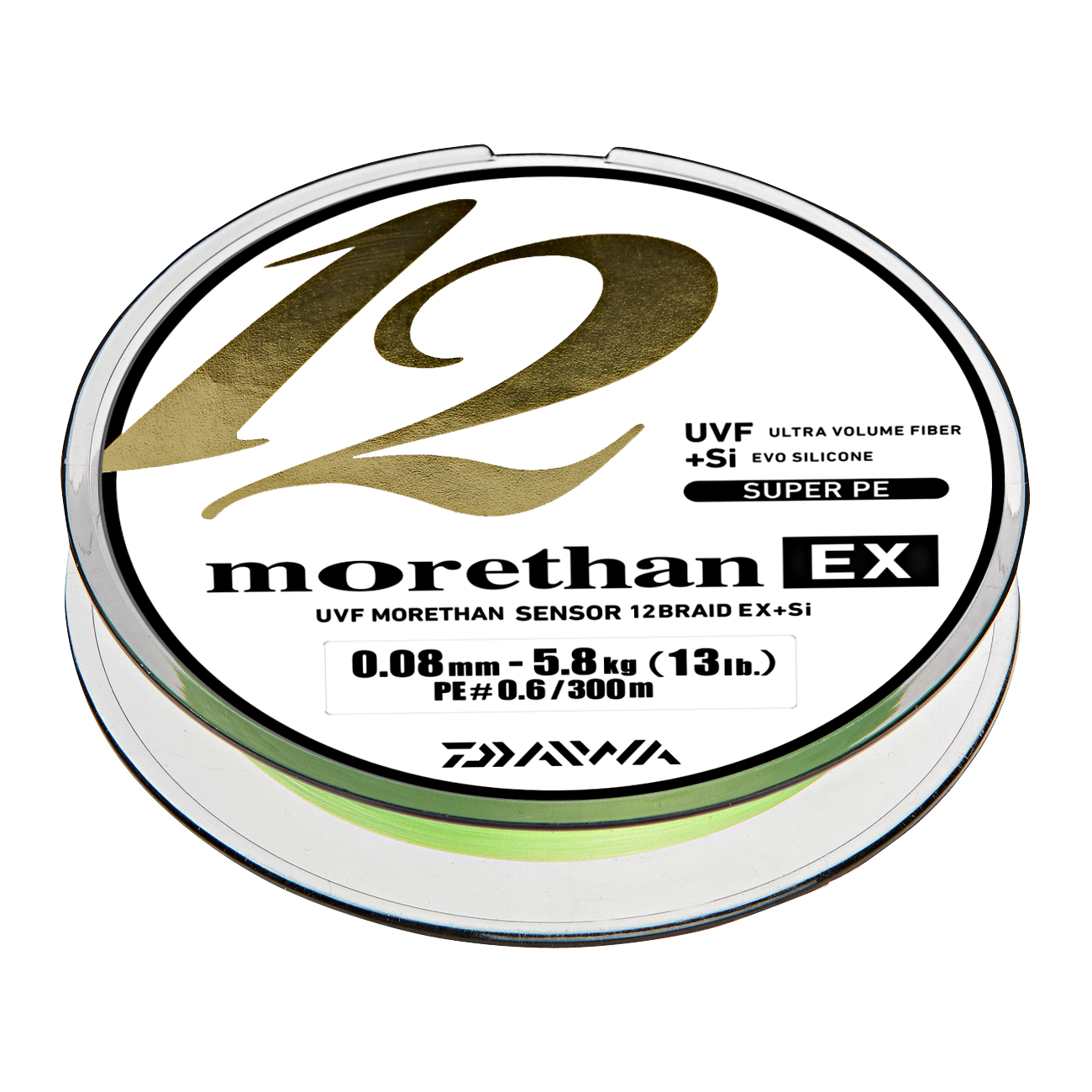 Daiwa Angelschnur Morethan 12 Braid EX + SI (lime green, 135 m)