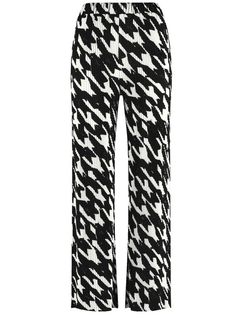 Gemusterte Plisseehose