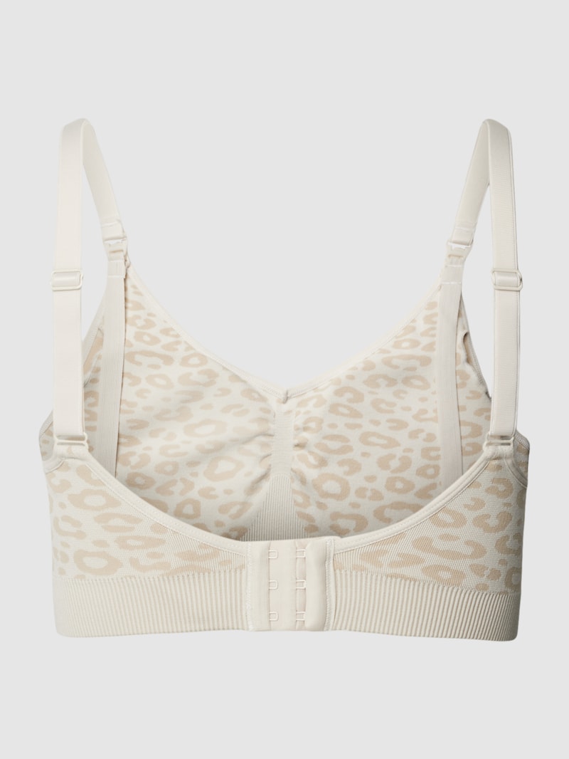 Umstands-BH mit Animal-Print Modell 'SHELBY' in weiß