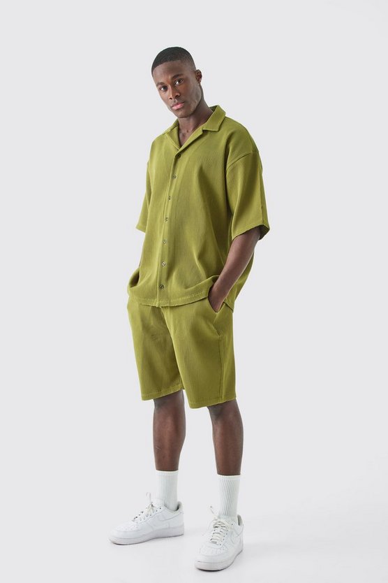 Oversized Pleated Shirt And Short