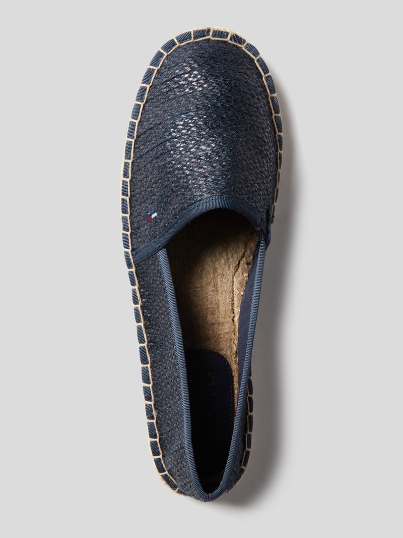 Espadrilles mit Logo-Details in dunkelblau