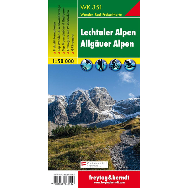 Lechtaler, Allgäuer Alpen 1 : 50 000 - Wanderkarte