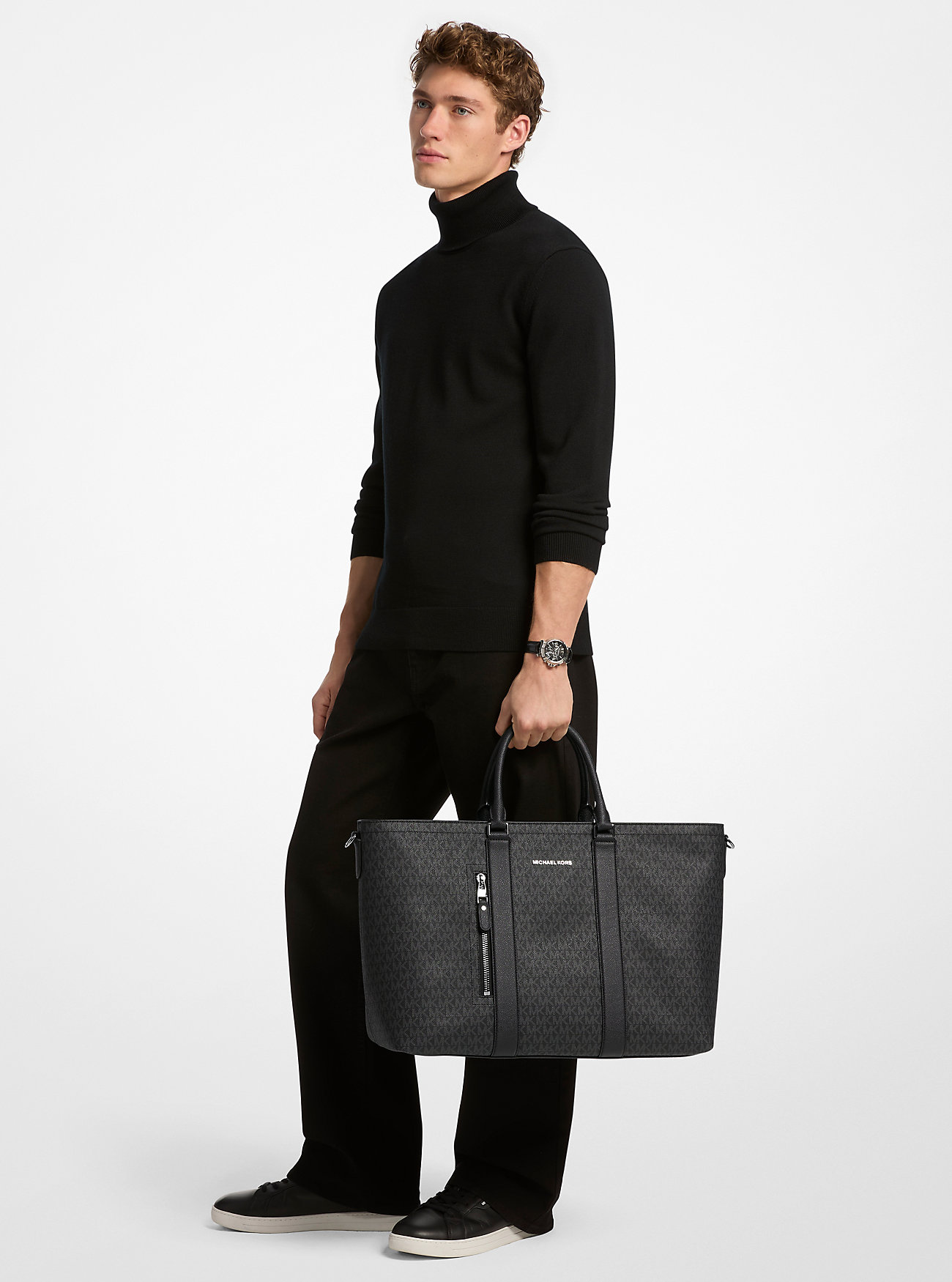 Borsa tote Hudson con logo distintivo - NERA